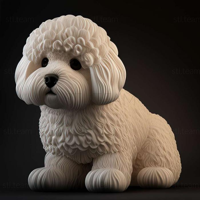 3D модель Бишон фризе собака (STL)